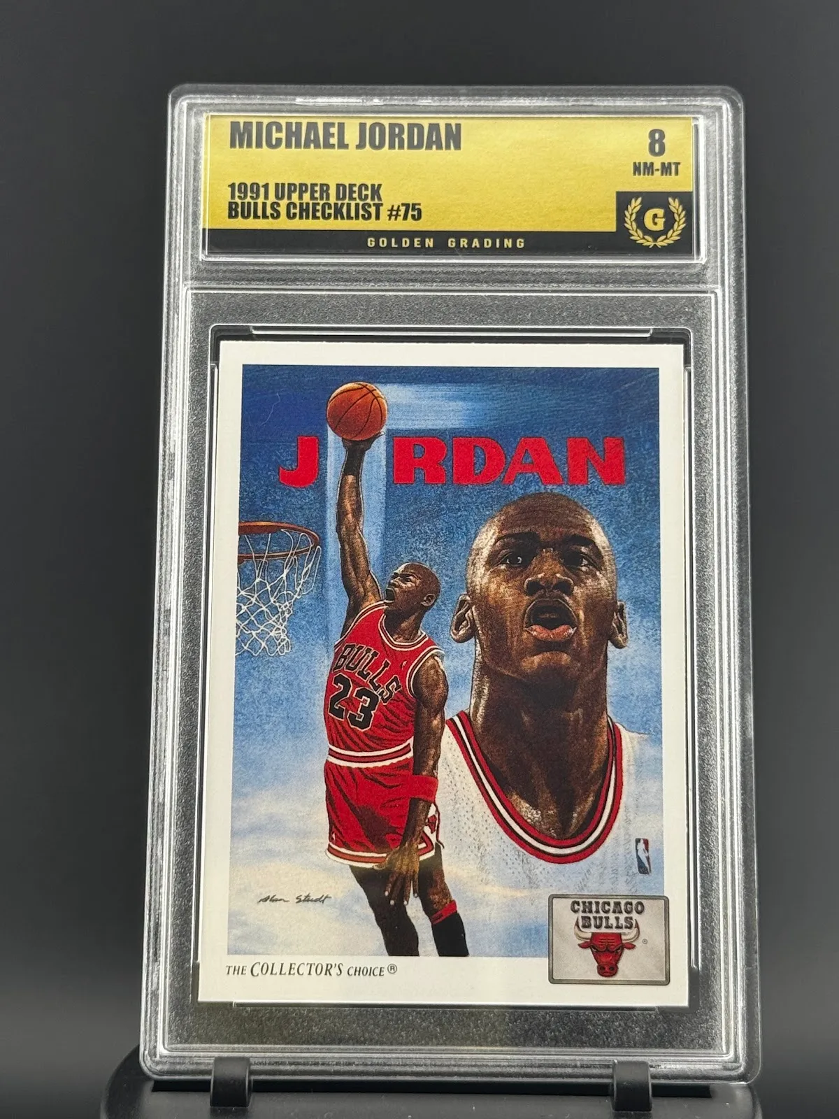 1991 Upper Deck Michael Jordan #44 Chicago Bulls (Card Back #75)